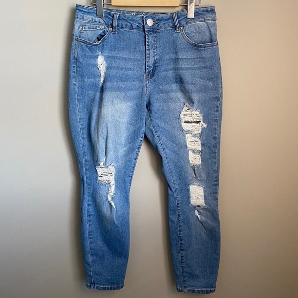 Resfeber Los Angeles‎ Collection Women's Distressed Skinny Boyfriend Jeans 14 - Picture 1 of 13